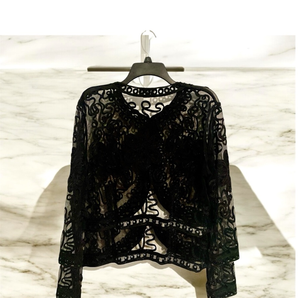 JR Nites Black Lace Women's Shrug